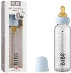 BIBS Baby Glass Bottle, Vermindert Koliken, Runder Sauger aus Naturkautschuklatex,