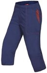 Ocun M Jaws 3/4 Blau - Atmungsaktive elastische Herren Baumwoll 3/4 Kletterhose,