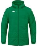 JAKO Kinder Coachjacke Team mit Kapuze, Sportgr&uuml;n, 164