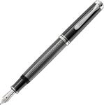 Pelikan F&uuml;llhalter Souver&auml;n 605 Stresemann, Schwarz-Anthrazit, Feder B (breit),