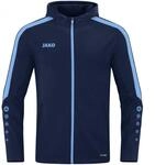 JAKO Damen Kapuzenjacke Power, Marine/Skyblue, 40