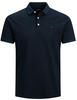Herren Jack & Jones + Fit Polo Shirt JJEPAULOS Uni Sommer Hemd Kurz Arm Pique...