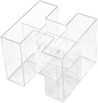 HAN 1x Schreibtischk&ouml;cher BRAVO transparent-glasklar 5 F&auml;cher hochgl&auml;nzend | Made