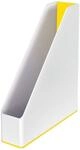 Leitz Stehsammler A4, Zweifarbiges Design, Wei&szlig;/Gelb, Duo Colour, WOW, 53621016