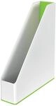 Leitz Stehsammler A4, Zweifarbiges Design, Wei&szlig;/Gr&uuml;n, Duo Colour, WOW, 53621054