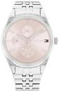 Tommy Hilfiger Multi Zifferblatt Quarz Uhr f&uuml;r Damen mit Leder- oder