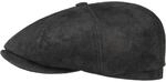 Stetson Hatteras Schirmm&uuml;tze Vintageleder Herren Sommer Winter schwarz L...
