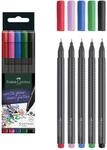 Faber-Castell 151604 - Grip Finepen, Fineliner basic, mit metallgefasster