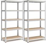 SONGMICS Schwerlastregal, 2er Set, 40 x 90 x 180 cm | Kellerregal, Regal mit 175kg