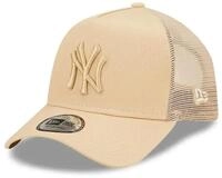 New Era New York Yankees MLB Tonal Mesh Beige A-Frame Adjustable Trucker Cap -