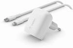 Belkin 20-W-USB-C Power Delivery Schnellladeger&auml;t mit USB-C/Lightning-Kabel,
