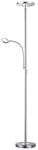 Reality Leuchten LED Stehleuchte Ackbar R42752107, Metall Nickel matt, inkl. 18 Watt