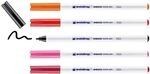 edding 4600 Textilstift - schwarz, rot, orange, pink, karmin-rot - 5 St&uuml;ck -