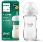 Philips AVENT Babyflasche Natural Response aus Glas &ndash; Babyflasche, 240 ml,
