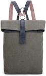 Fritzi Izzy03 Canvas Olive Rucksack Baumwollmix Damen City vegan verstellbare Tr&auml;ger