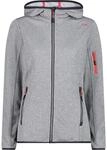 CMP Damen Knitted Hoodie Jacke, Glacier-Cemento, 44