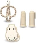 Matchstick Monkey Zahnungs Starter-Set &ndash; Flacher Bei&szlig;ring, Tier-Bei&szlig;ring & 2