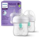 Philips AVENT Babyflaschen Natural Response &ndash; 2x Babyflaschen mit AirFree Ventil,