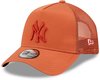 New Era New York Yankees MLB Tonal Mesh Brown A-Frame Adjustable Trucker Cap -
