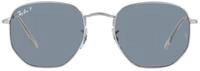 Ray-Ban Sonnenbrille RB3548N HEXAGONAL 003/02 Unisex Farbe Silber Glas Blau Gr&ouml;&szlig;e