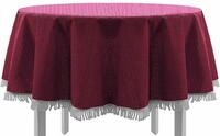 EXKLUSIV HEIMTEXTIL Gartentischdecke mit Fransen Tischdecke Classic Outdoor PVC