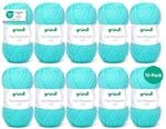 Gr&uuml;ndl Wolle Lisa Premium uni Strickgarn 10 x 50 g, Pastelt&uuml;rkis | Garn zum