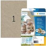HERMA 10758 Universal Etiketten aus Graspapier, 20 Blatt, 210 x 297 mm, 1 pro A4