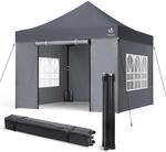 VOUNOT&reg; Pavillon 3x3m Wasserdicht Stabil Winterfest, Pop Up Faltpavillon mit 4
