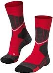 FALKE Damen Skisocken SC1 W SO Wolle Funktionsmaterial warm dick 1 Paar, Rot
