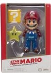 Nintendo Super Mario Figur Mario w/Star in Sammlerbox, 10 cm