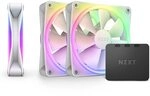 NZXT F120 RGB Duo Triple Pack - 3x 120mm RGB-L&uuml;fter + Hub - Wei&szlig; | Drei 120mm