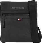Tommy Hilfiger Herren Umh&auml;ngetasche Essential PU Crossover Klein, Schwarz (Black),