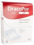 DRACOPOR Wundverband 15x15 cm steril, 25 St&uuml;ck, Steril, Streifen, Klebstoff,