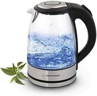 Esperanza Glas Edelstahl Wasserkocher 1,7 Liter 2200W kabellos LED Beleuchtung...