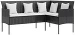 vidaXL Sofa in L-Form mit Kissen Gartensofa Lounge Gartenm&ouml;bel Sitzgruppe Couch