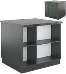 Vicco K&uuml;cheninsel Fame-Line, Gr&uuml;n-Gold Landhaus/Anthrazit, 90 cm