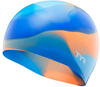 TYR Junior Tie Dye Silikon Swim Cap, LCSJRTD, Blue/Orange, Einheitsgröße