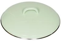 Riess, 0100-006, Deckel mit Chromrand &Oslash; 22cm, BUNT PASTELL, Emaille, Made in