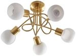 Lindby Deckenlampe Glas Metall messing matt, Deckenstrahler Deckenleuchte 5x...