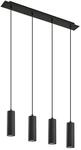 Lindby Esstisch Pendelleuchte, H&auml;ngeleuchte Metall schwarz H&auml;ngelampe 4x GU10...