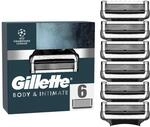 Gillette Intimate Rasierklingen f&uuml;r Den Intimbereich, 6 Intimrasierer Ersatzklingen