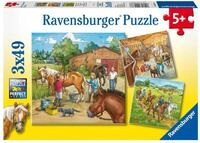 Ravensburger Puzzle Mein Reiterhof - 3x49 Teile Puzzle ab 5 Jahre | 3x49 Teile