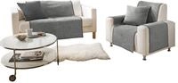 Ibena Fano Sesselschoner 050x200 cm &ndash; Sesselschutz grau hellgrau, toller Sessel
