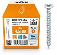 HECO-TOPIX-plus 4,5 x 80, Verlegeschraube, Senkkopf mit Fr&auml;staschen,...