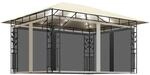 vidaXL Pavillon mit Moskitonetz LED Lichterketten Gartenzelt Partyzelt Festzelt