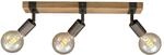 BRILONER - Deckenlampe Vintage schwenkbar, Holzbasis, E27 Fassung, max. 25 Watt,