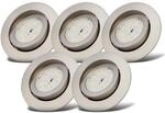 B.K.Licht - 5er Set LED Einbaustrahler 230V dimmbar in Stufen, schwenkbar,