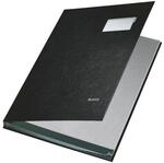 Leitz 57010095 Unterschriftsmappe, 10 F&auml;cher, &Uuml;berzug PP, schwarz