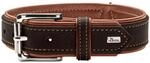 HUNTER Hundehalsband Canadian UP, Farbe: schwarz/Cognac, weiches, geschmeidiges