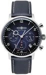 Zeppelin Herrenuhr mit veganem Lederband Serie LZ 129 Hindenburg Solar Chronograph